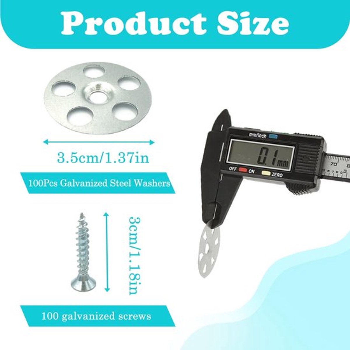 Tegelsteunplaat 200 Stuks - Sluitringen - Schroeven - Hitteschild - Reparatieset - Metalen Isolatie 35 mm - Isolatieplaat