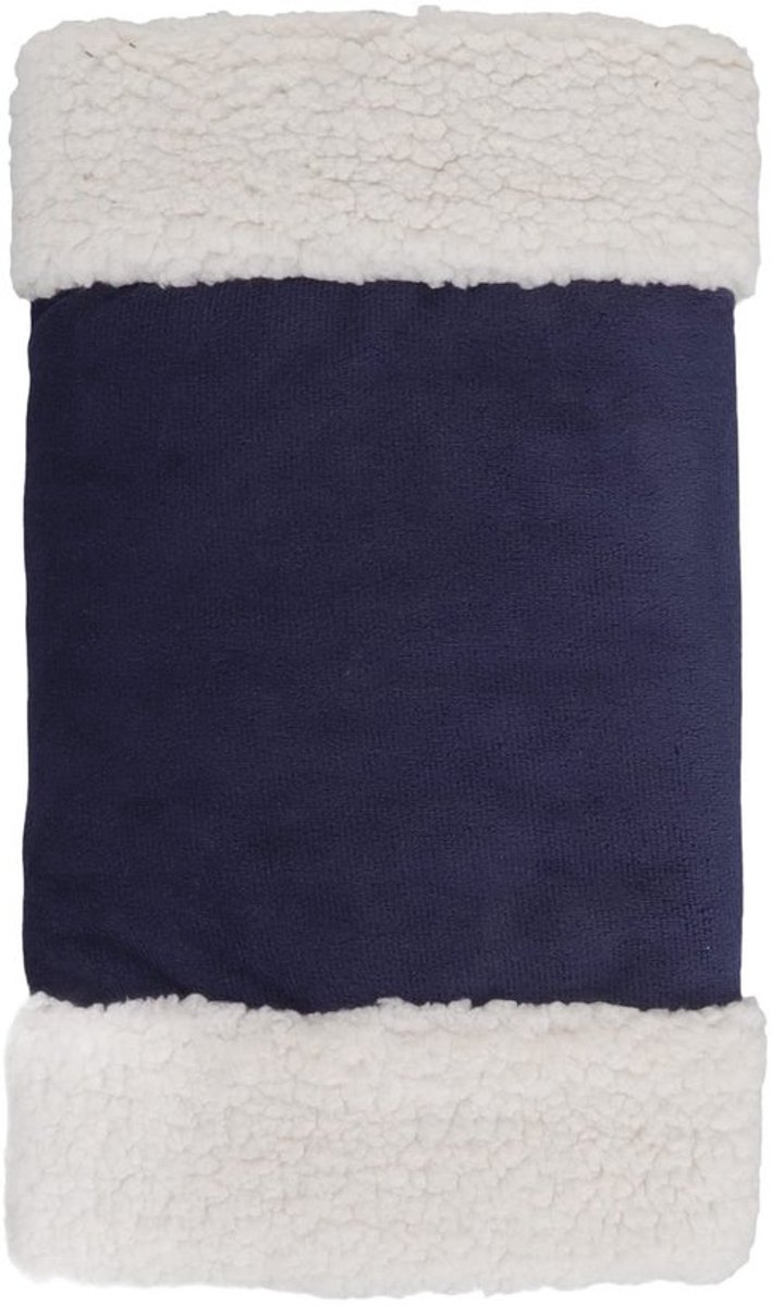 Handwarmer Mof - Oplaadbare Handwarmer - Veilig en Lichtgewicht - Donkerblauw - Pluche Afwerking - Ideaal voor Koude Dagen - Geschikt voo...