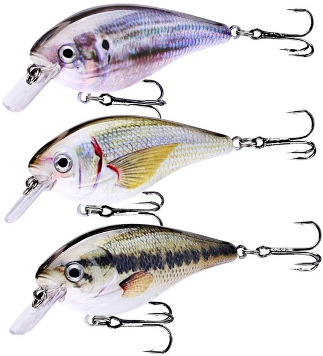 Crankbait 7,5 cm/12,0 g - Bionische Coating - Drijvend Aas - Geschikt voor Oppervlaktevissen - Twee Scherpe Driehaken - Frequent Trillingen - Wobbler
