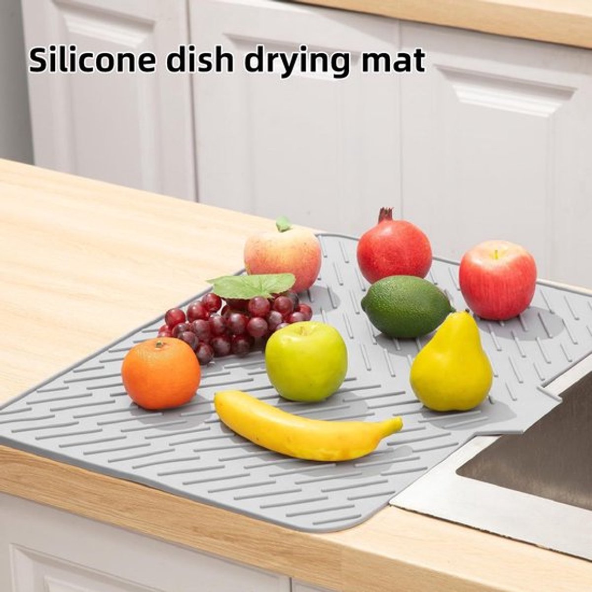 Afwasdroogmat Siliconen - Antislip Afdruipmat - Gootsteenmat - Afdruipmat voor Afwas - 43 x 58 cm - Gemakkelijk schoon te maken