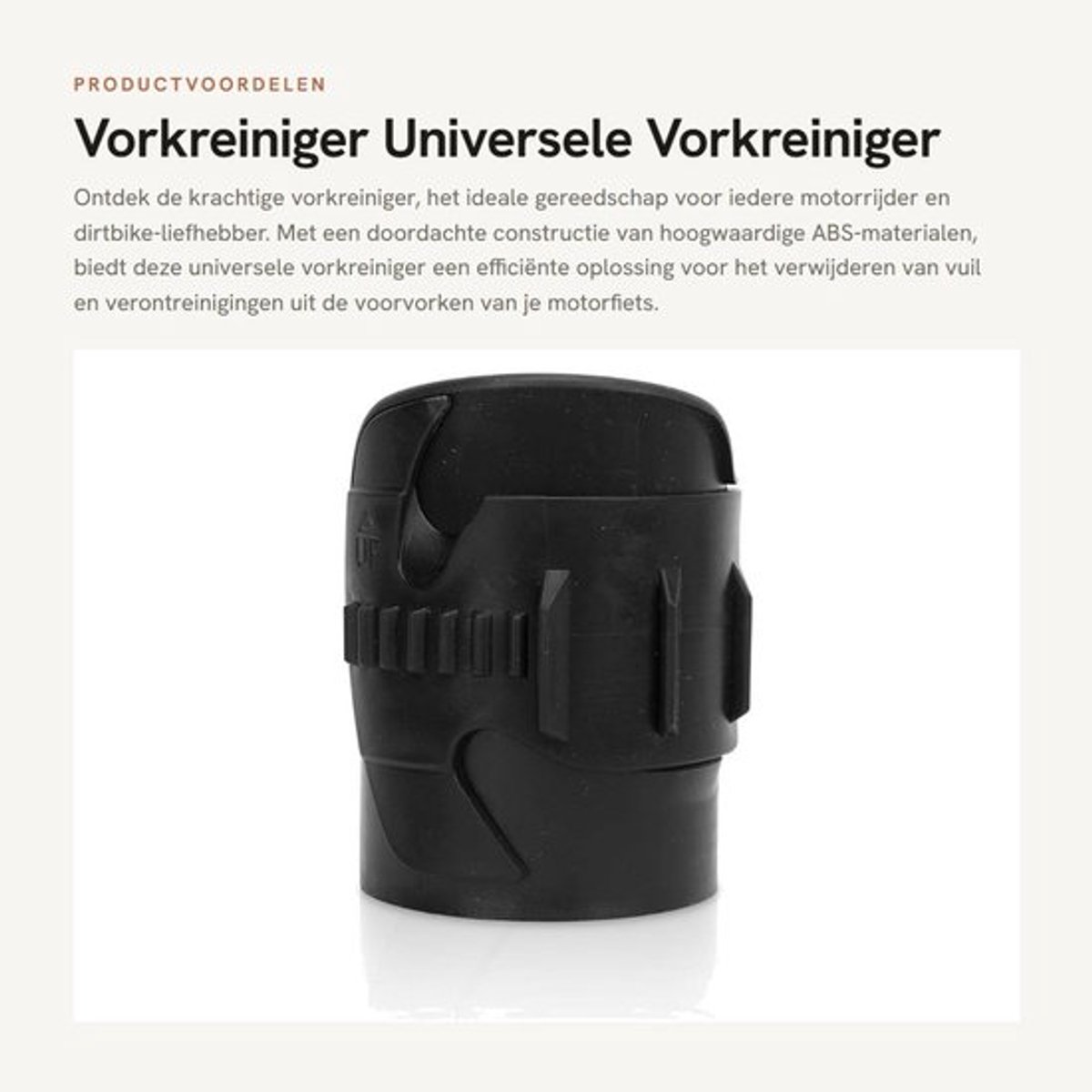 Vorkreiniger universeel - Vorkzegelreiniger - Reparatiegereedschap - Geschikt voor Dirt Bikes - 6,6 x 5,5 cm - ABS materiaal