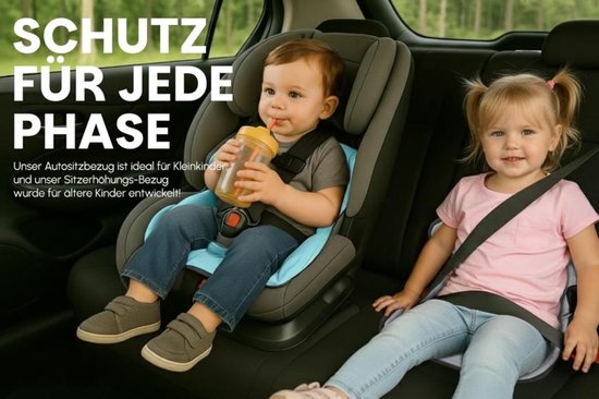 Beschermhoes voor het autostoeltje van uw baby om voedselkruimels en luierlekkages te voorkomen. De hoes is geschikt voor alle autostoeltjes en kinderwagens en houdt het stoeltje stevig op zijn plaats,IJszijde donkergrijs — afbeelding 4
