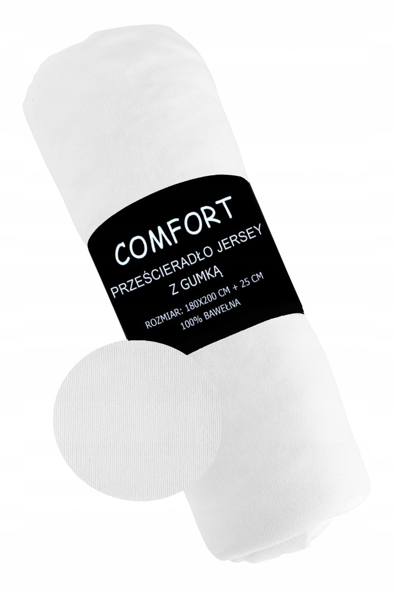 KONEY - Comfort Hoeslaken jersey 180 x 200 cm - Wit - 160 g/m² - matras tot 22 cm