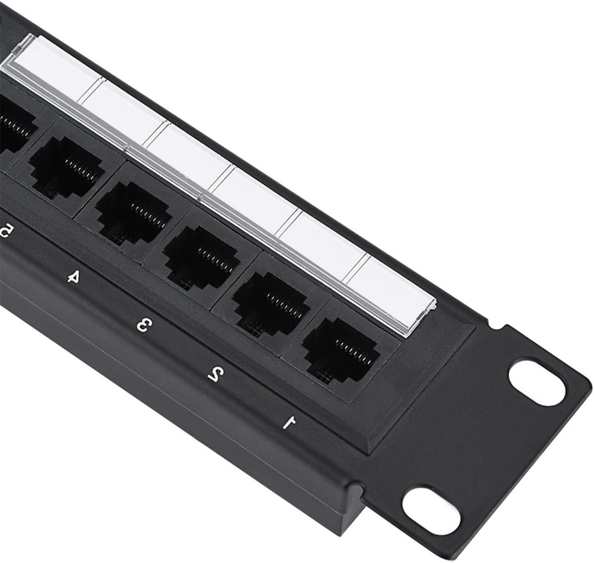 Patchpaneel - Kabelbeheerpaneel - Netwerk Organiseren - 24 Poorten Cat6 - 483 x 42 x 35mm - Zwart