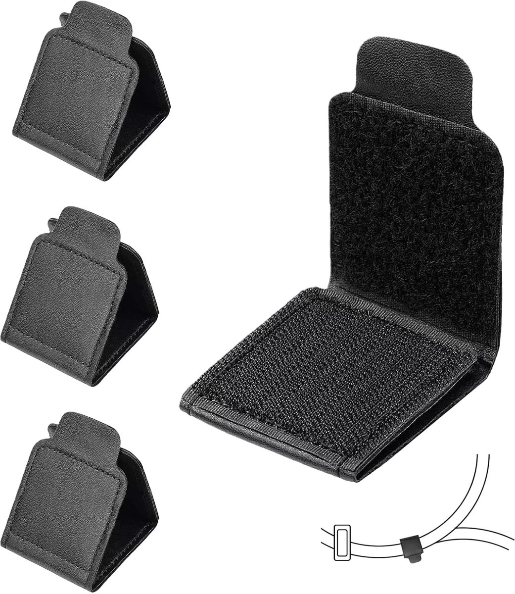 SnelShoppen - 4 Stuks Autogordelclips - Universele Gordelverstellers - Hoogwaardige PU Leren Autogordelaccessoires - Zacht en Duurzaam - Bescherming v