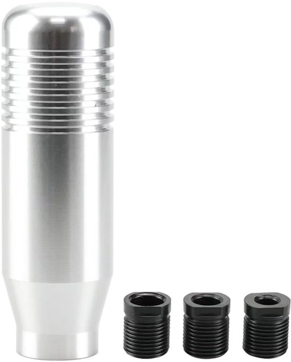 Handmatige versnellingspook - Versnellingshendel voor auto - Aluminiumlegering - Zilver - Geschikt voor handgeschakelde voertuigen - 85 mm
