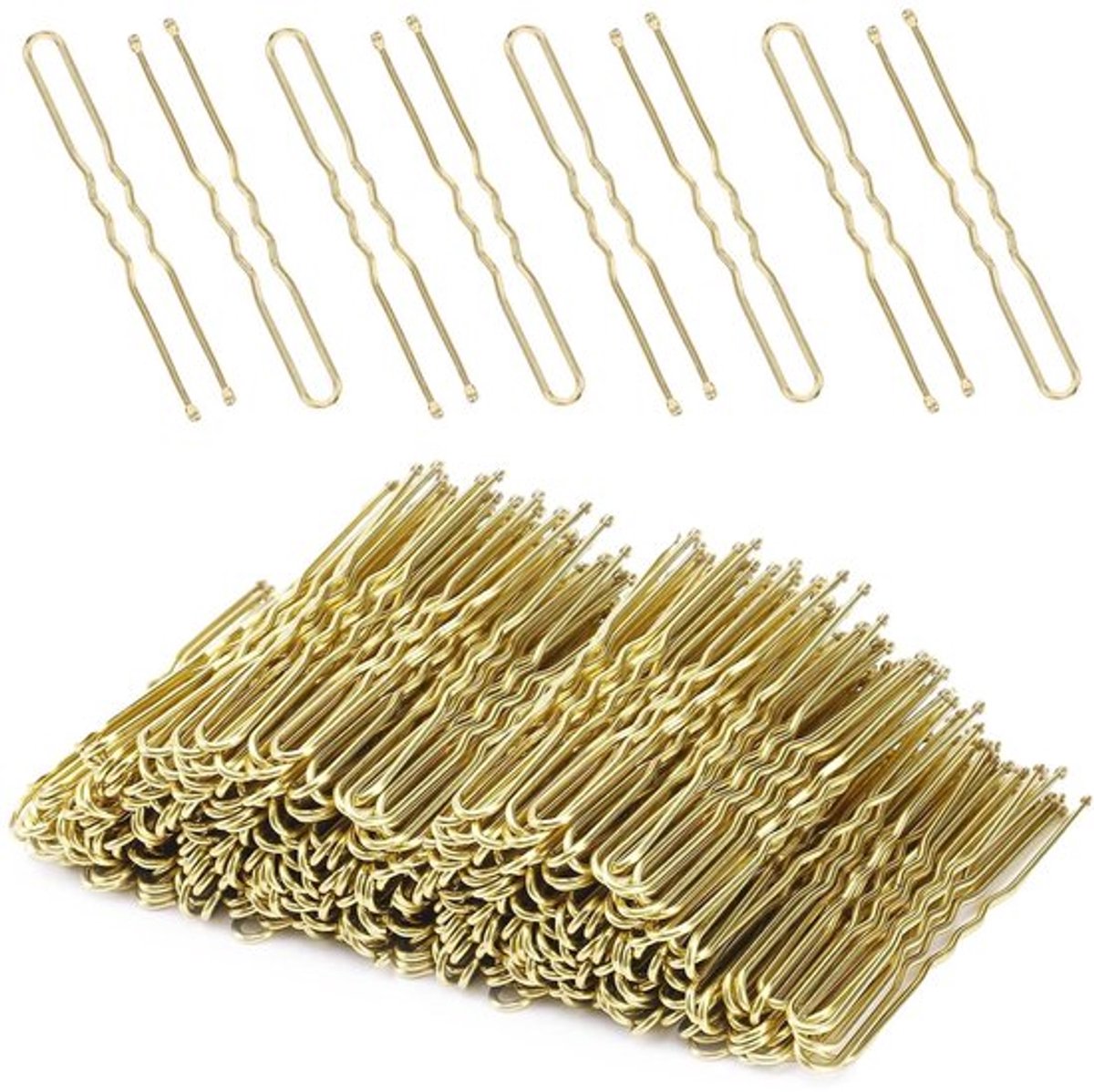 Haarknotspelden 200 stuks - U-vormige Spelden - Haarspelden voor Vrouwen - Franse Twist Clip - Haarstylingaccessoires - Metalen Bobbyspelden