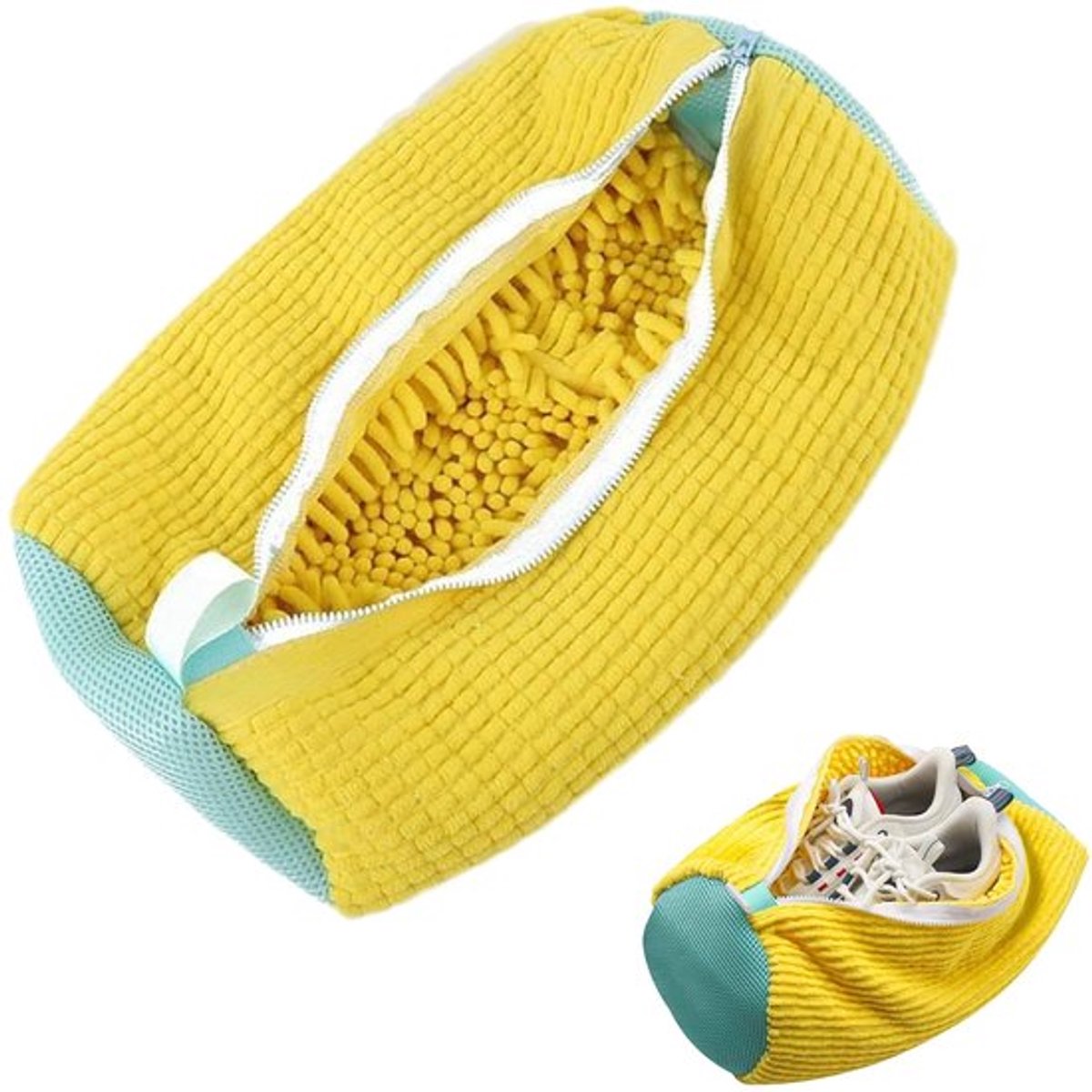 Schoentas 360° Reiniging - Waszak Schoenen - Drielagige Mesh - Scheurvast - Ritssluiting - Hoogwaardig Polyester/Nylon