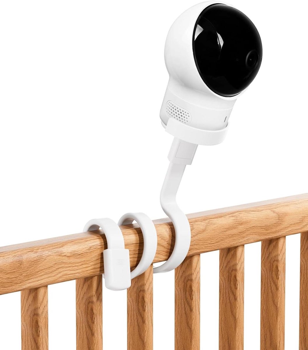 Baby Monitor Flexibele Houder - Camera Beugel - Babykamer Bewaken - 360 Graden Dekking - 3 Grams - Wit