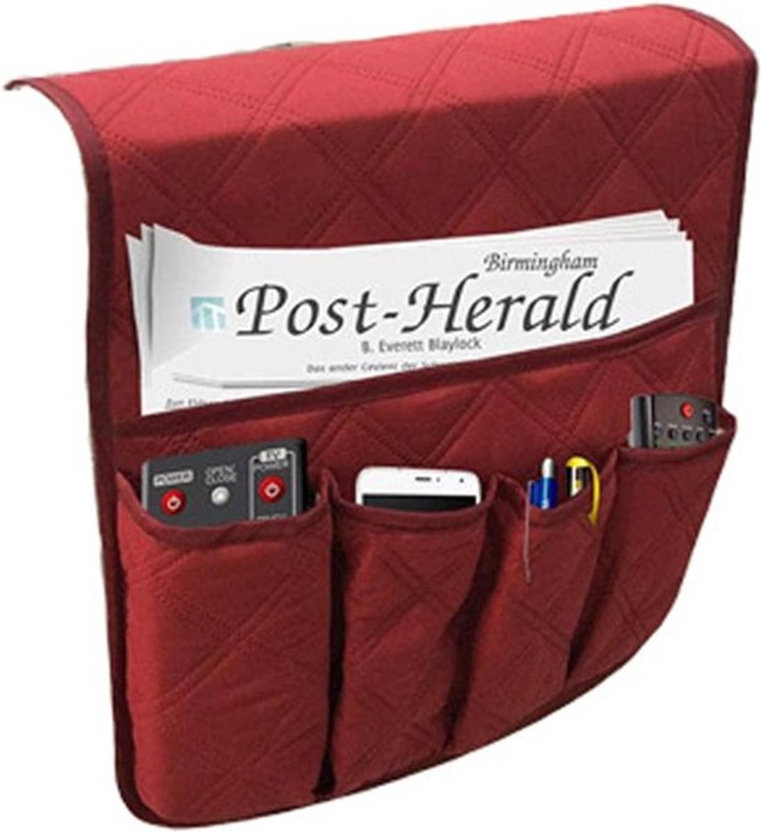 Opbergzak Waterdicht - Sofa Organizer - 5 Vakken - Hoogwaardige Polyester - Geschikt voor Meeste Banken - Makkelijk te Reinigen - Armleuning Organizer