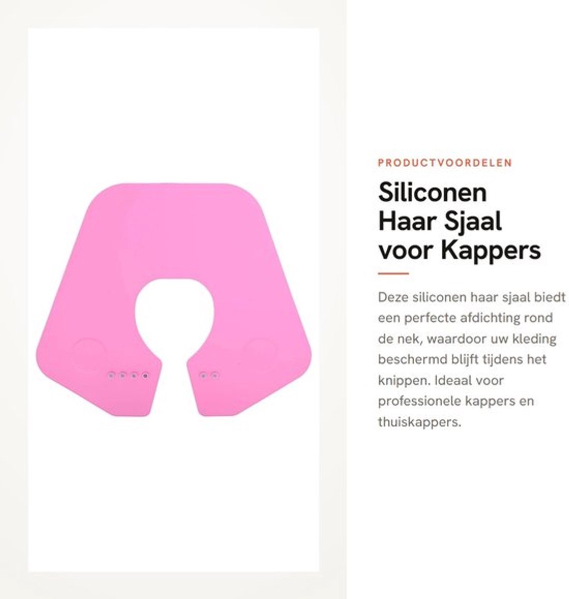 Kapperscape Professionele Siliconen - Kappersmantel - Nekbescherming - Lichtgewicht - Comfortabel - Gemakkelijk schoon te maken - Haarknipkraag