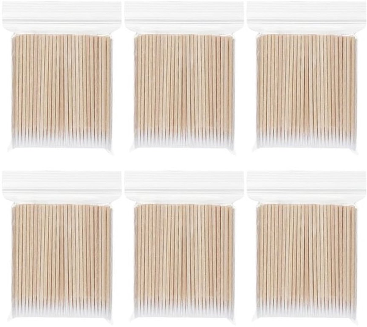 Wattenstaafjes 600 stuks - Puntige Wattenstaafjes - Houten/Katoenen Staafjes - Wegwerp Reinigingsstaafjes - Geschikt voor Tatoeages - Veilig en Betrouwbaar - Cosmetische Wattenstaafjes