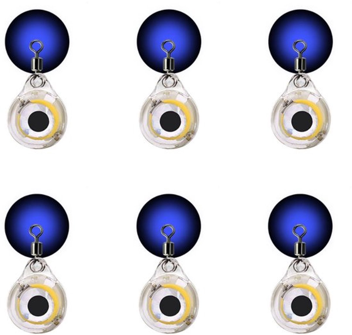 Vissenlamp Hoge Helderheid - 6 Stuks - LED Licht - Onderwater Vissenlamp - Fisheye Ontwerp - Corrosiebestendig - Visserslamp