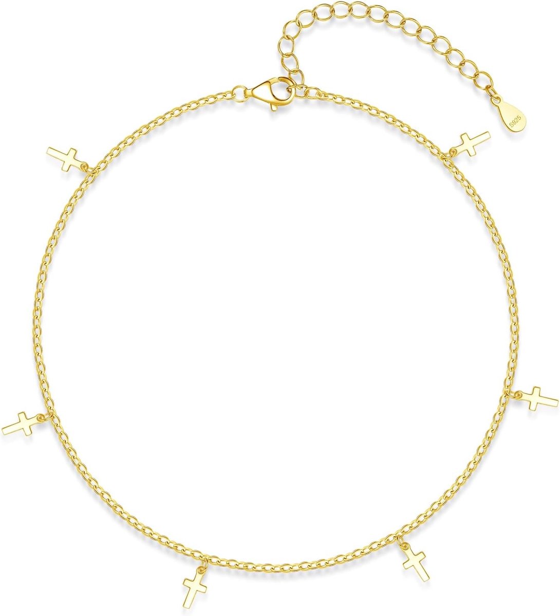 Elegante zilveren enkelband voor dames, verstelbaar en waterdicht, perfect voor zomer en strand, cadeau-idee voor elke gelegenheid