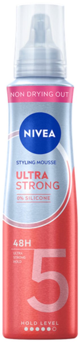 NIVEA Styling Mousse Hold 5 Ultra Strong - 3 x 150 ml - Voordeelverpakking