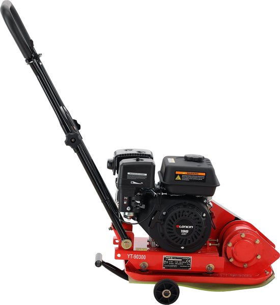 YATO YT-90300 Professionele Benzine Trilplaat - 11 kN - 6,5 PK Loncin G200F Motor - Diepte tot 25 cm - Inclusief Transportwielen & Rubberen Mat - Compact & Lichtgewicht 56 kg van Yato — afbeelding 2