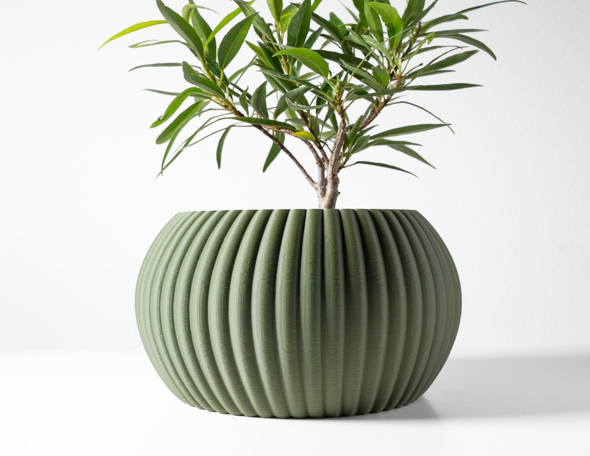 Skushy Roni Bloempot - Moderne Designpot voor Kamerplanten - Sculpturale Plantenpot voor Woonkamer en Kantoor - Premium Woondecoratie