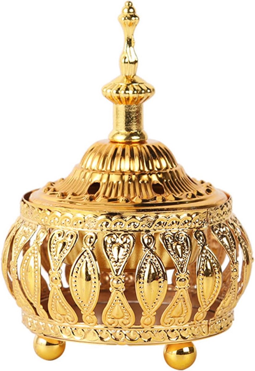 SnelShoppen - Arabische Wierookbrander - Metalen Wierookhouder met Deksel - Aroma Lamp voor Bruiloft, Pasen, Verjaardag, Feest, Decoratie, Ornament 12