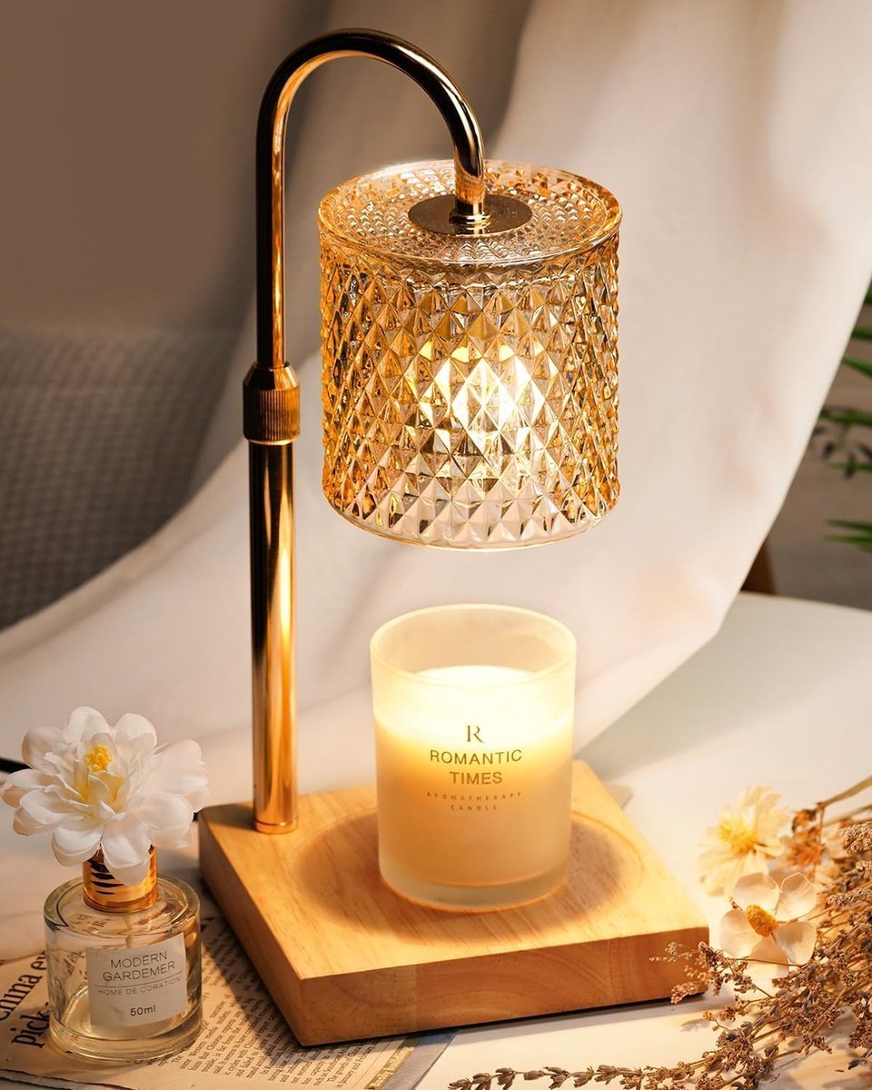 SnelShoppen - Funistree Kaarsenwarmer met Timer en Dimmer, Elektrische Geurlamp voor Thuis, Cadeau voor Vrouwen, Decoratieve Kaarswarmer voor Verjaard