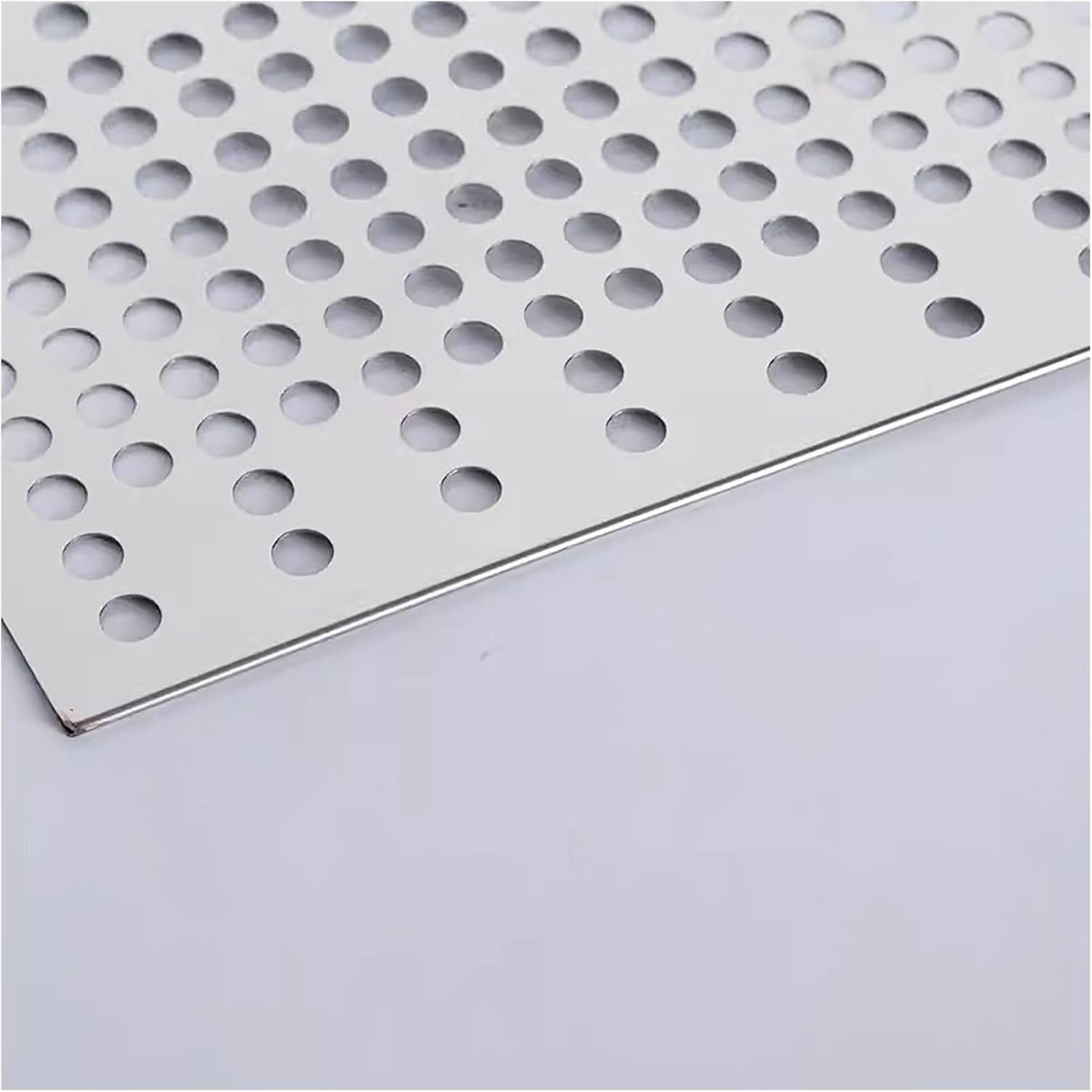 Geperforeerde Plaat - Roestvrij Staal Gaas - Balustrade Vulling - 8mm Gatdiameter - 40x180 cm - Zilver