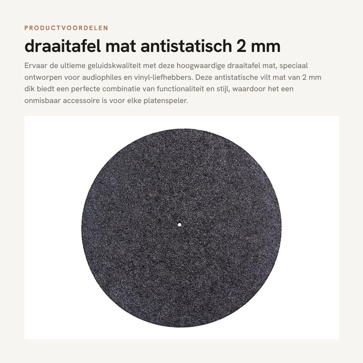 Dailygoods- Draaitafel Mat 295 mm - Antistatisch - Antislip