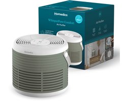 Homedics WhisperPure Luchtreiniger - Hepa en Koolstof Filter - Ruimtes tot 42m² - Met Geurtray - 3 Ventilatiestanden - Air Purifier - Groen