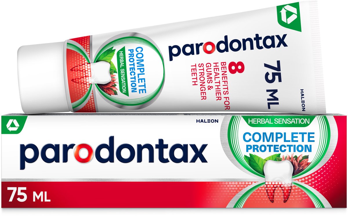 Parodontax Complete Protection Herbal - Tandpasta - Tegen Krwawiące Dziąsła - Kruiden Smaak - 75 ml
