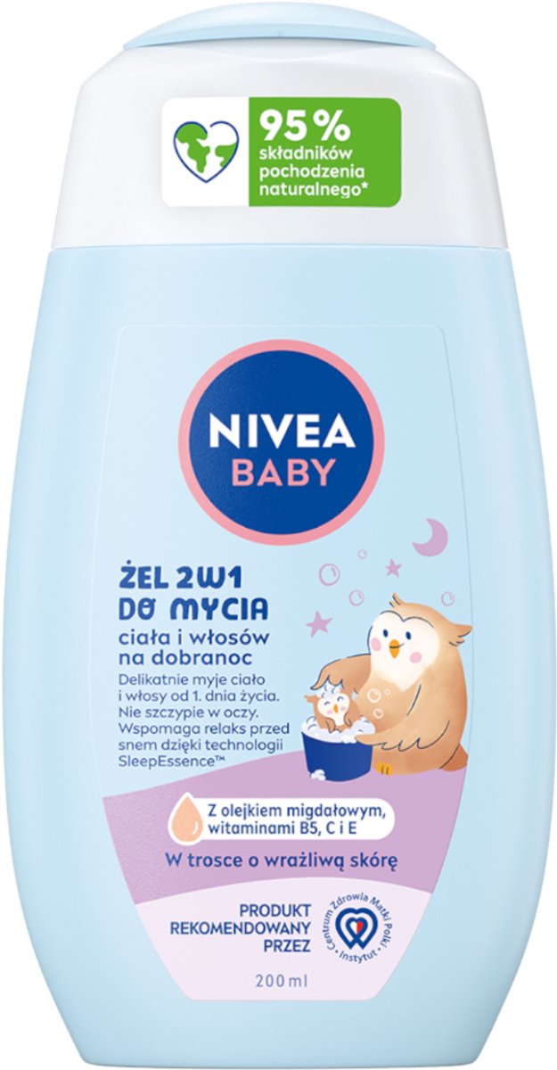NIVEA - Baby Gel - Wassen Haar en Lichaam - Voor het Slapengaan - 200ml