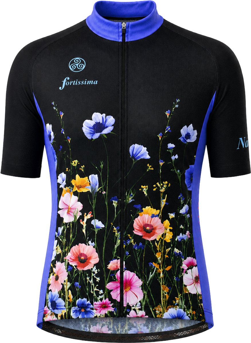 Fortissima Fietsshirt Bloemen - Heren en Dames - Korte Mouw - Maat XS