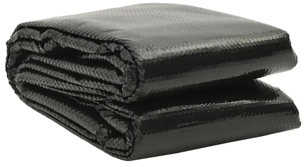 RosaBloom Zwembadafdekking - Solar Zeil - Zwembadkleed - Zonne-afdekking - 260 x 160 cm - PE - Zwart