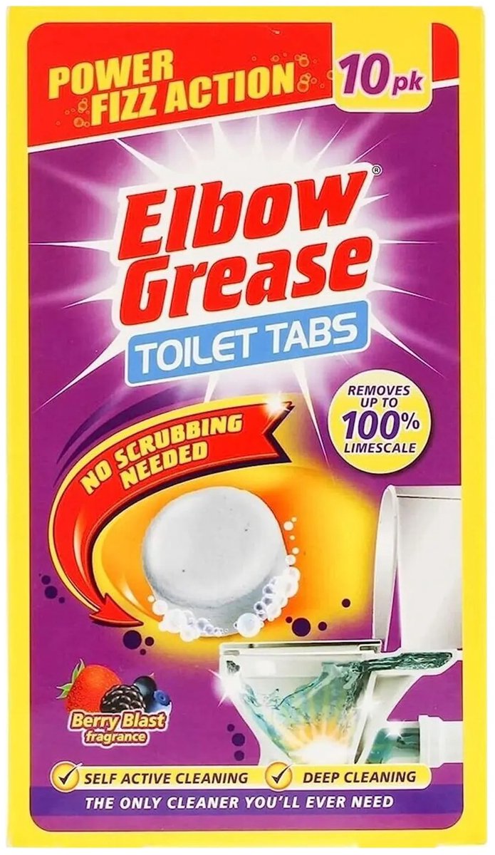 ELBOW GREASE Toilet - Schoonmaaktabletten - Bosvruchten, 10 stuks
