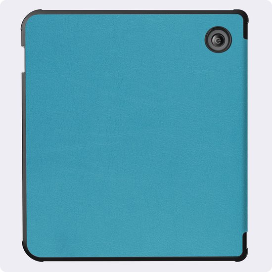 Hoes Geschikt voor Kobo Libra Colour - Met Screenprotector - Luxe E-reader Bescherm Case - Hoesje Book Cover - Turquoise — afbeelding 5