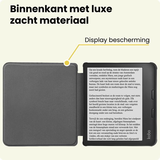 Hoes Geschikt voor Kobo Libra 2 - E-reader Bescherm Hoesje Case Sleep Cover Met Screenprotector - Hoes Geschikt voor Kobo Libra 2 Hoesje - Kat — afbeelding 4