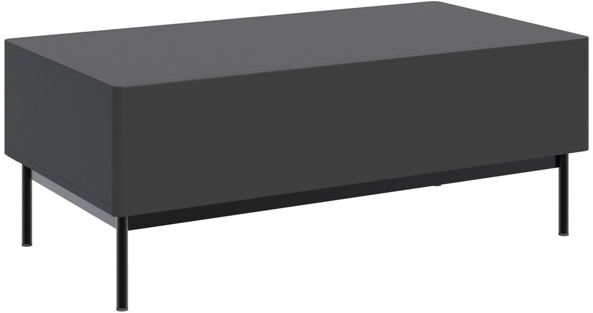 Selsey Olio – Salontafel met twee kleppen, Zwart, 100 x 53 cm