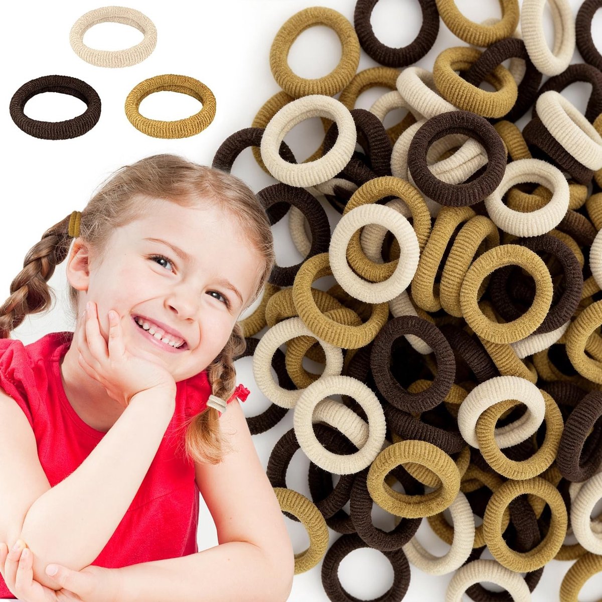 300 Stuks Baby Haar Elastiekjes voor Peuters, Schattige Haarstrikken voor Meisjes en Kinderen, Ponytail Houders en Accessoires