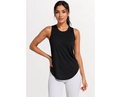 SparkNine Easefit top - sporttop - atletische tanktop - XL - zwart - mouwloos - luchtig & ademend - sneldrogend