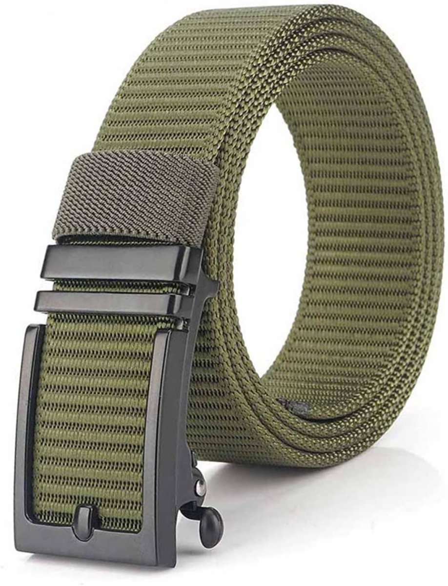 Canvas Riem - Herendames Riem - Outdoor Activiteiten - Automatische Gesp - 125 cm - Legergroen