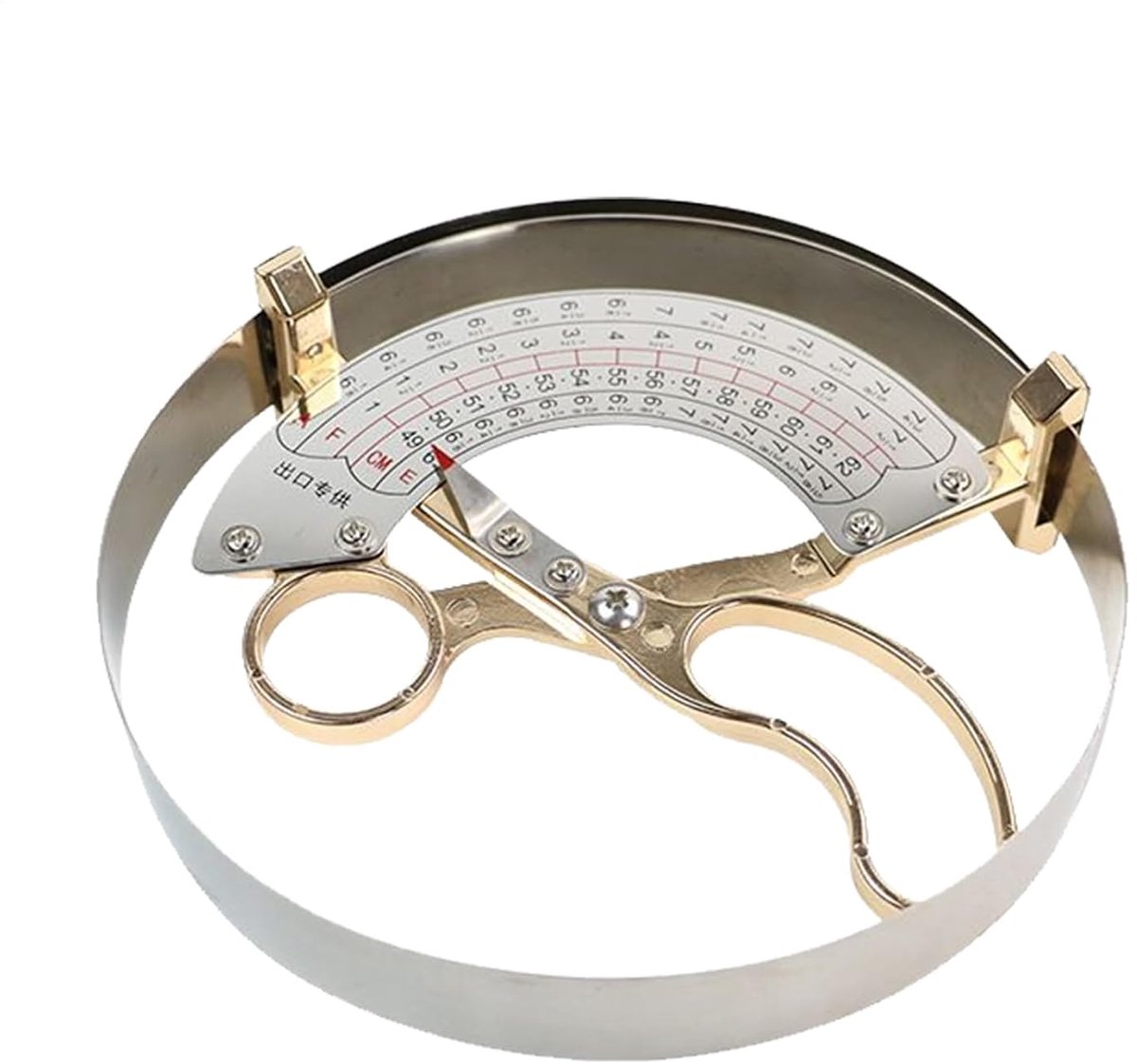 Meetgereedschap voor hoeden - Hoofdomtrek liniaal - Hoeden maken - Hoge precisie metingen - 49-62 cm - Zilver