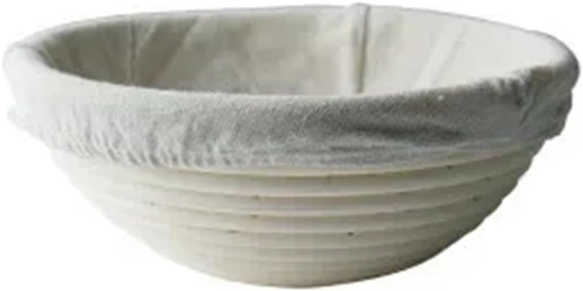 Broodmand - Opbergmand Bakvorm - Brood Bakken - Natuurlijk Rotan Materiaal - 16 x 6 cm - Houtkleur
