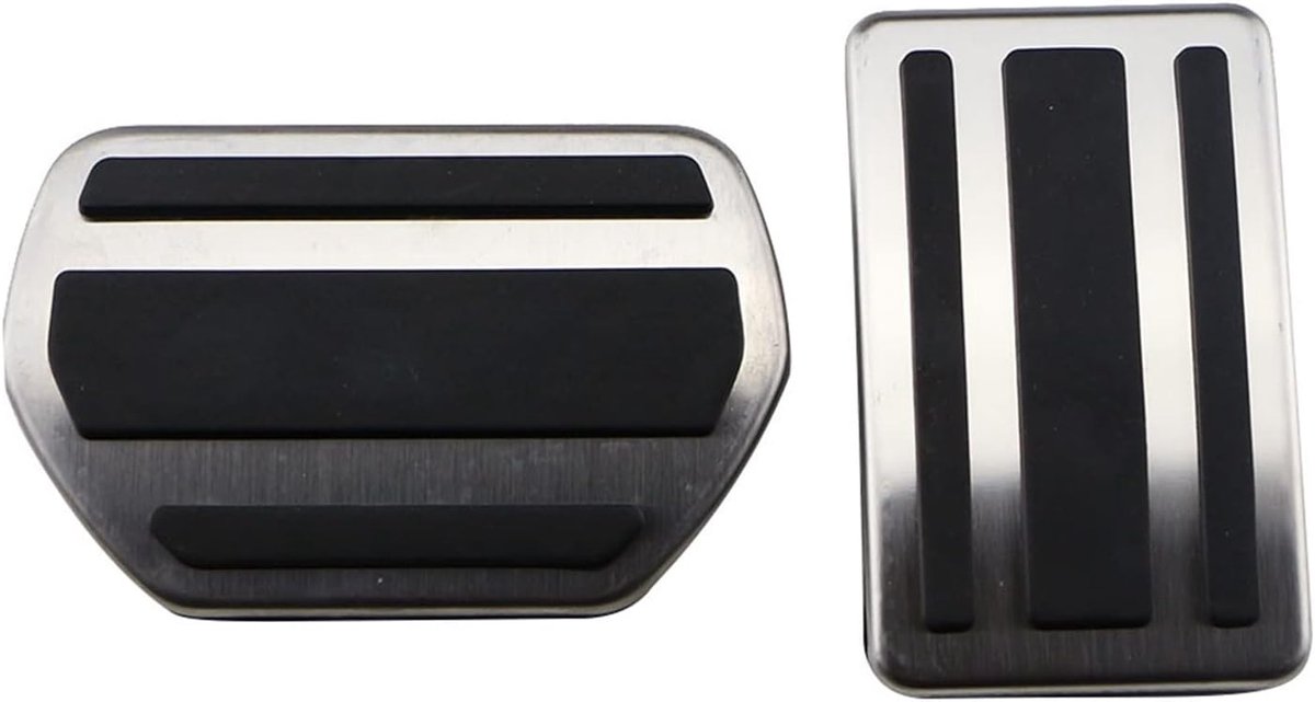Auto Pedaal Set - Gasrem Pedaal - Veiliger Rijden - Antislip Ontwerp - 300 g - Zilver