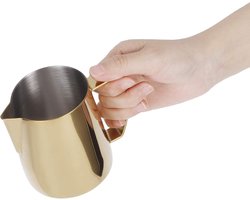 Melkopschuimer Kan - Stoomkan RVS - Latte Art Maken - Eagle Mond Ontwerp - 350ml - Goud