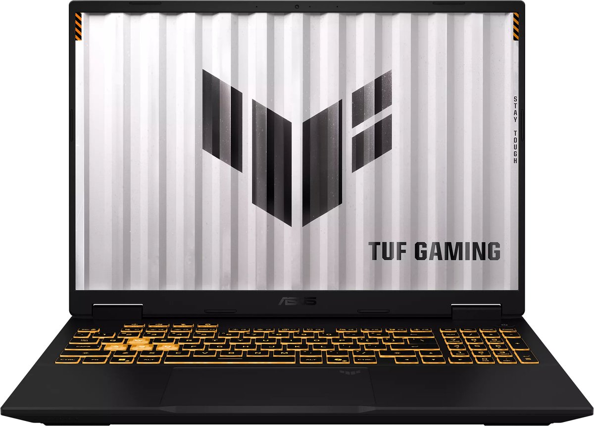 ASUS TUF Gaming FX610JH-TU007W Intel® Core™ i5 i5-14450HX Laptop 40,6 cm (16") Full HD+ 16 GB DDR5-SDRAM 512 GB SSD NVIDIA GeForce RTX 5050 Wi-Fi 6 (802.11ax) Windows 11 Home Nederlands Zwart