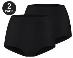 ten Cate Dames High Waist – Secrets – 2-Pack – Zwart– Maat S – Naadloos & Comfortabel Ondergoed – Fluweelzachte Afwerking – Voordeelverpakking
