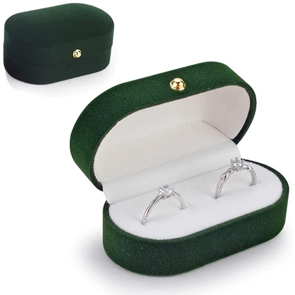 Dailygoods- Ringdoosje Fluwelen - Sieradendoosje Klein - Cadeau voor Verjaardag - Antislip - Lichtgewicht - Bescherming tegen Krassen