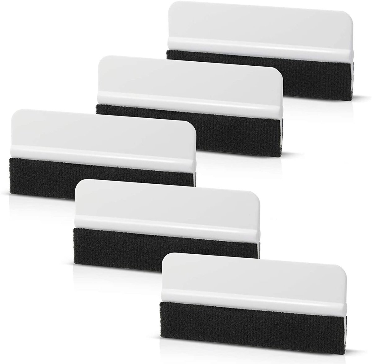 Dailygoods- Rakel 10,2 cm - Vilt/rubber rand - Vinyl-schraper - Sticker-applicator - Auto-verpakkingsgereedschap - PP-kunststof. - Foliewrakel