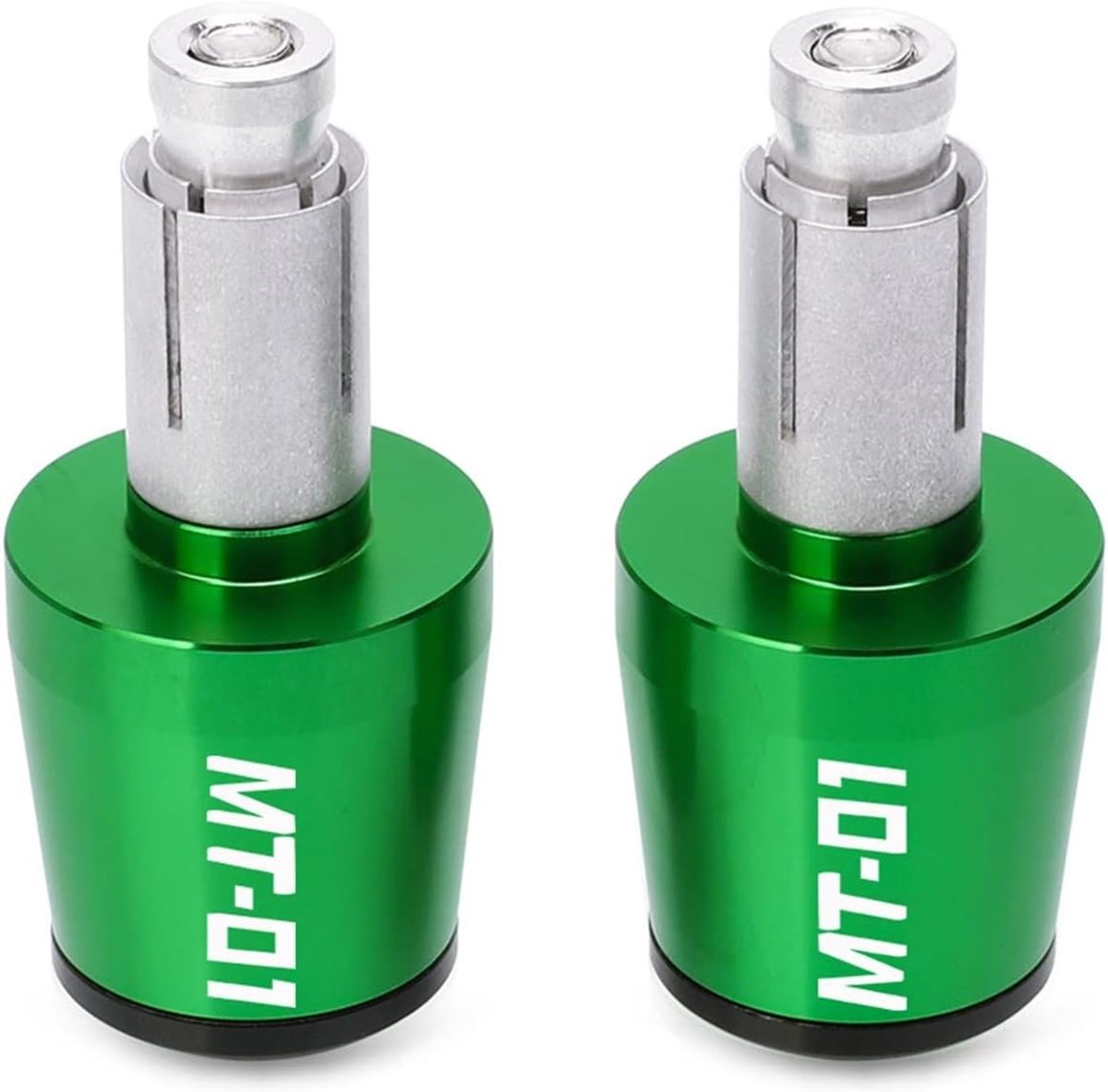 Stuurdoppen Motor - Handvat Bescherming - Rijcomfort Verbeteren - CNC Aluminium - 7/8 Inch - Groen Zwart
