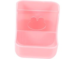 Voerbak Konijn - Hooiruif Kleine Dieren - Netjes Voeren - 2-in-1 Ontwerp - 360 Gram - Roze