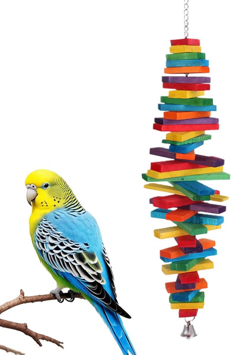Vogel Foerageerspeelgoed - Kauwspeelgoed Kooibuit - Stimuleert Natuurlijke Instincten - Verstelbaar Ontwerp - 51.65 x 13.91 cm - Meerkleurig