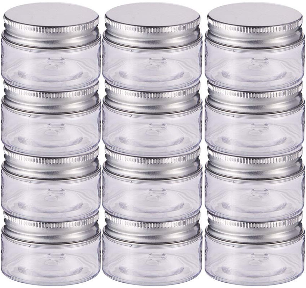 Dailygoods- Bewaarpotjes 20 stuks 30 ml - Kunststof - Aluminium schroefdeksels - Draagbaar - Geschikt voor cosmetica - Herbruikbaar - Perfect voor organisatie - Opbergpotjes