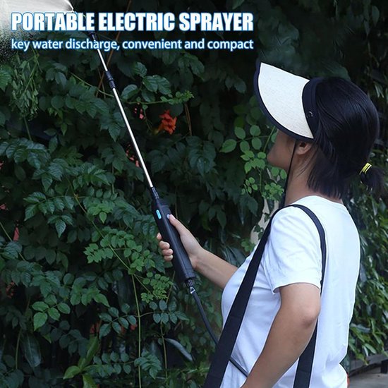 Accu Rugspuit - Elektrische Spuiter - Tuinonderhoud Bemesten - Type-C Opladen - 5L of 8L - Lichtblauw van Merkloos	 — afbeelding 3